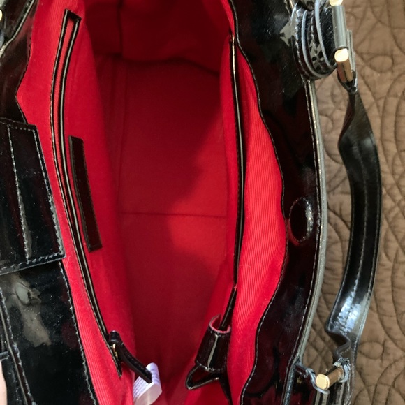 Talbots Black and Red Floral Handbag - Picture 7 of 14